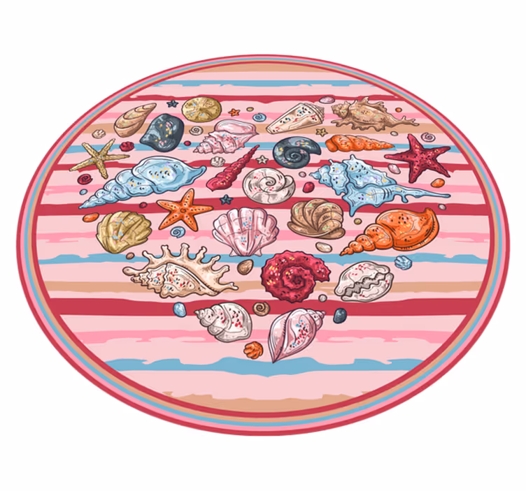 Schatten aan zee dieren vinyl tapijt - TenStickers