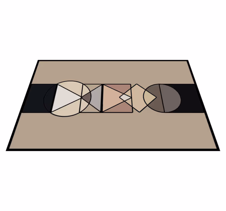 Vinyl tapijt geometrische vormen cirkels - TenStickers
