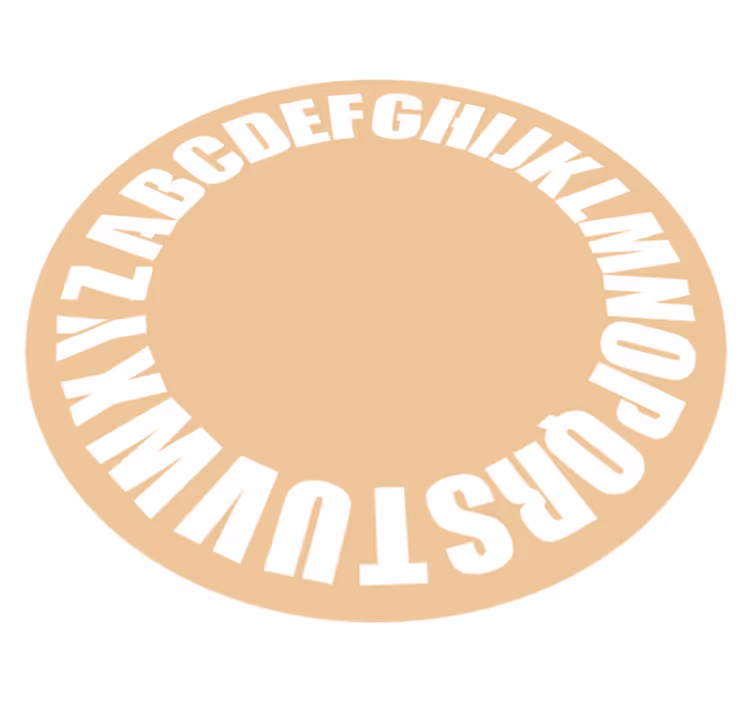 Vinyl tapijt alfabet circulaire indeling alfabet - TenStickers