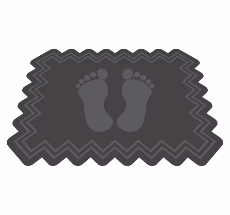 Voetafdruk badmat vinyl tapijt badkamer - TenStickers