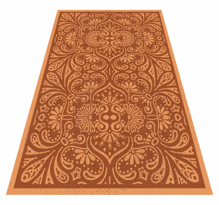 Mandala-geïnspireerd ornament vinyl tapijt keuken - TenStickers