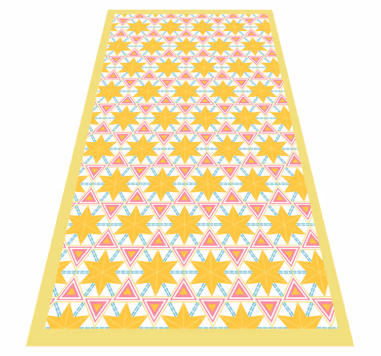 Geometrisch vuurwerkpatroon vinyl tapijt keuken - TenStickers