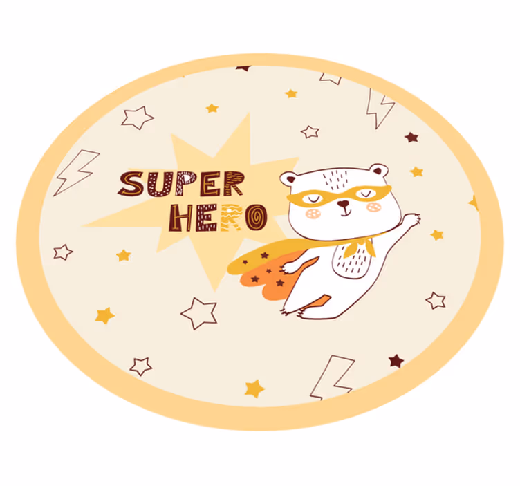 Superheld beer vinyl tapijt kind - TenStickers