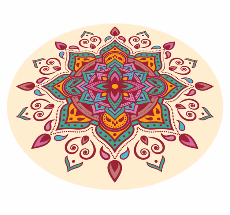 Mandala ontwerp vinyl tapijt  - TenStickers