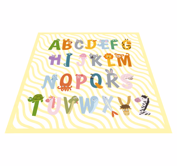 Vinyl tapijt alfabet speeltijd met het alfabet - TenStickers