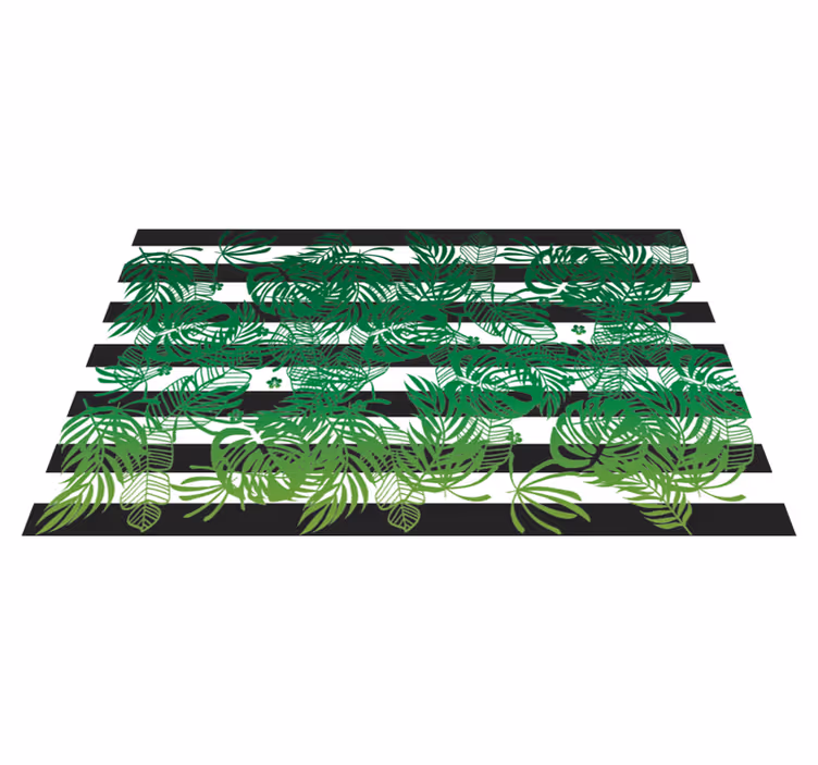 Tropische bladpatronen vinyl tapijt  - TenStickers