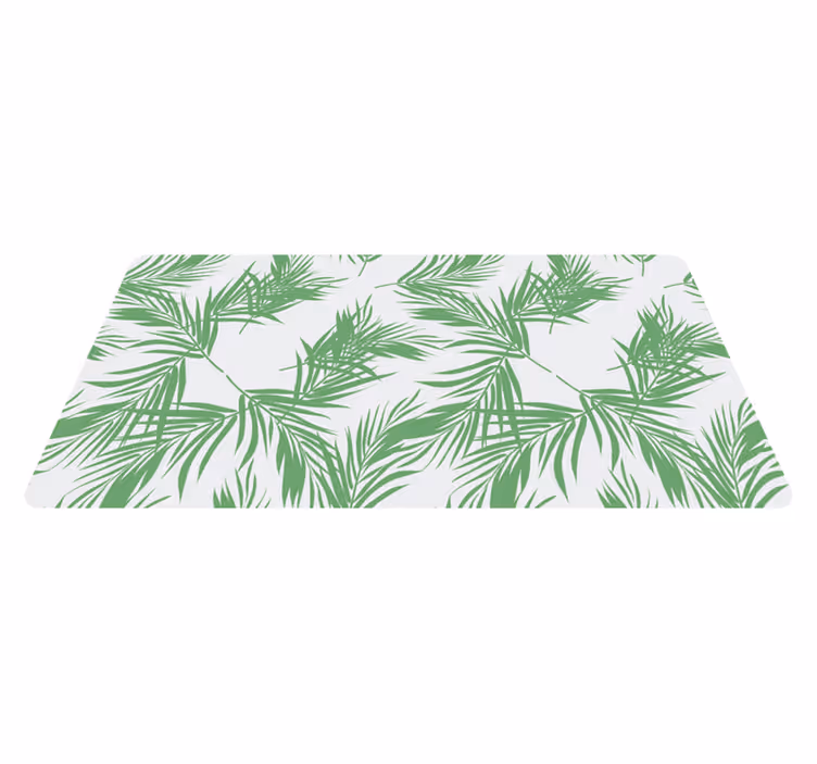 Tropisch palmpatroon vinyl tapijt bloemen en planten - TenStickers