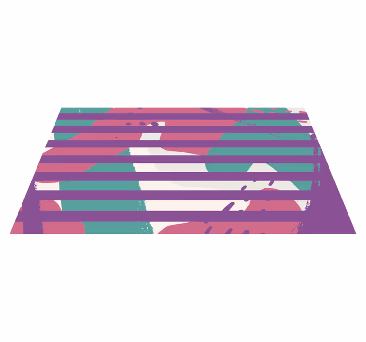 Gestreept patroon vinyl tapijt  - TenStickers