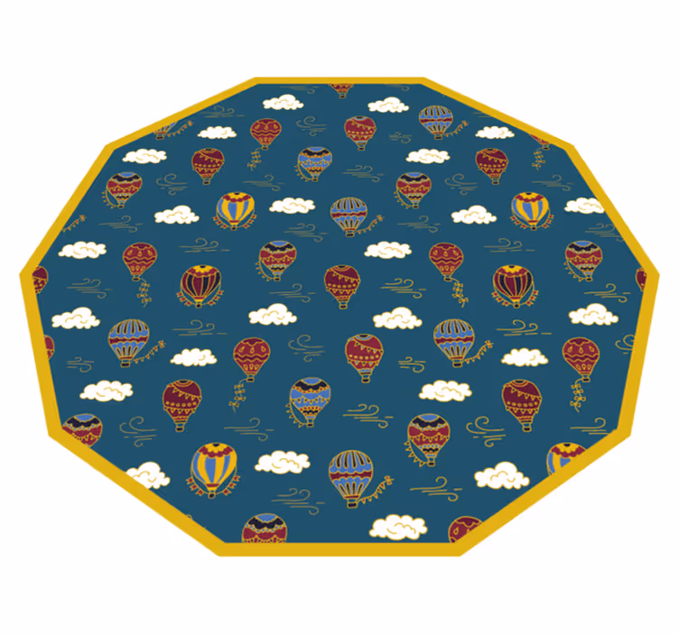 Vintage lucht ballonnen vinyl tapijt kind - TenStickers
