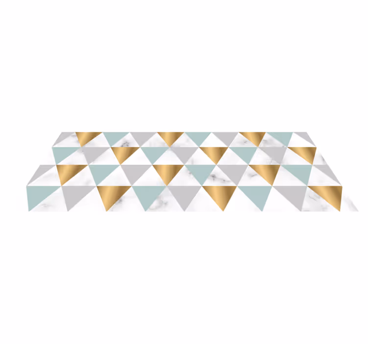 Geometrische driehoek mozaïek vinyl tapijt geometrisch - TenStickers