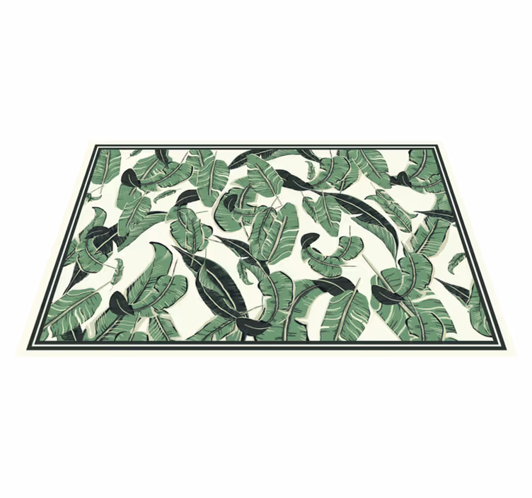 Bananenblad ontwerp vinyl tapijt bloemen en planten - TenStickers