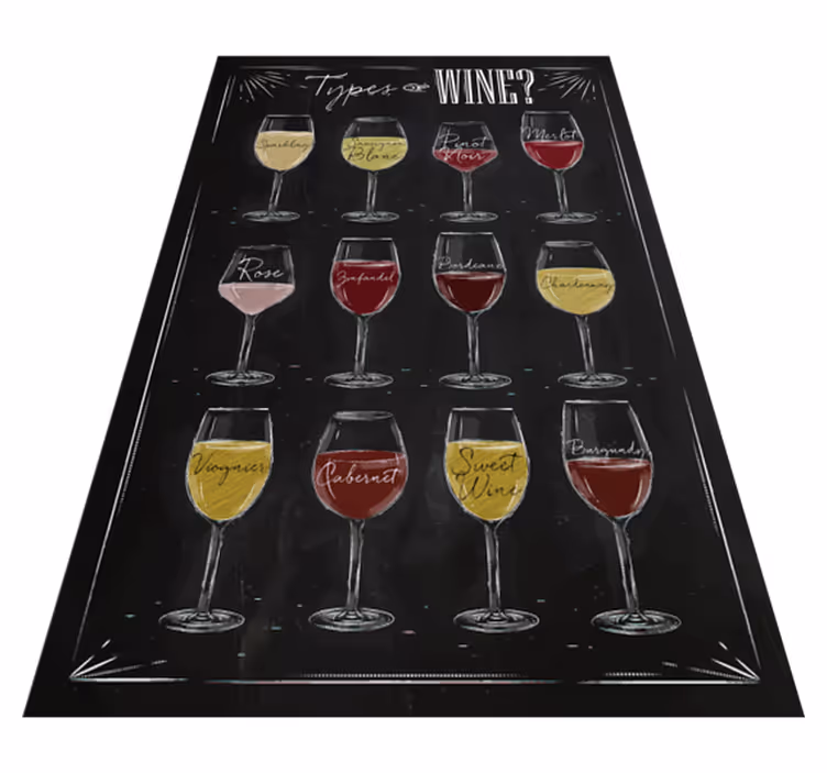 Soorten wijngids vinyl tapijt keuken - TenStickers