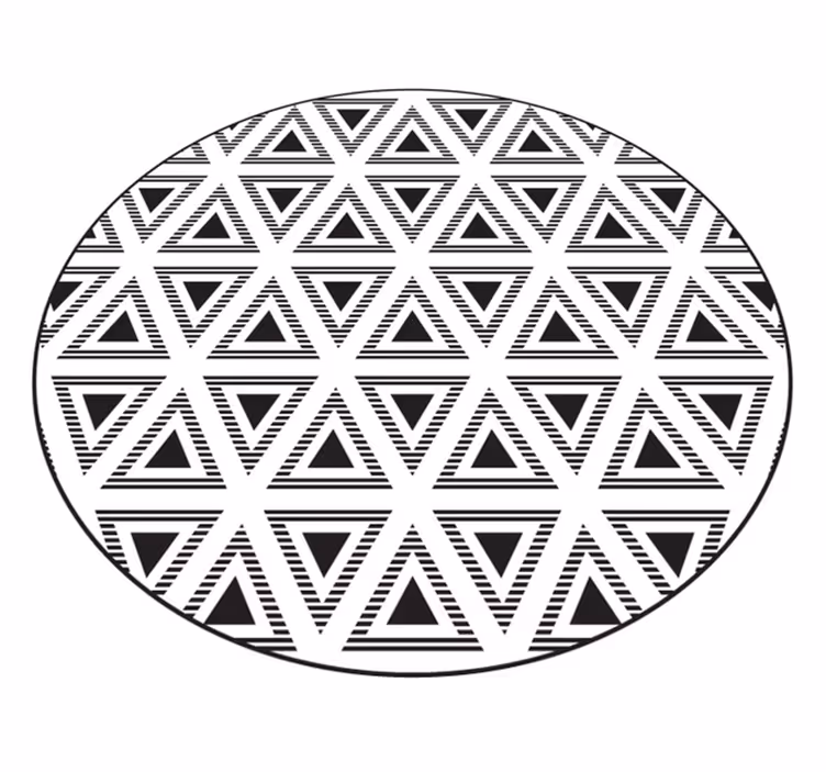 Geometrische driehoekige compositie vinyl tapijt geometrisch - TenStickers