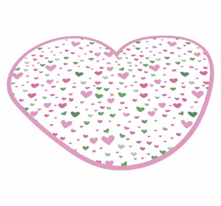 Decor met hartpatroon vinyl tapijt meer kinderen - TenStickers