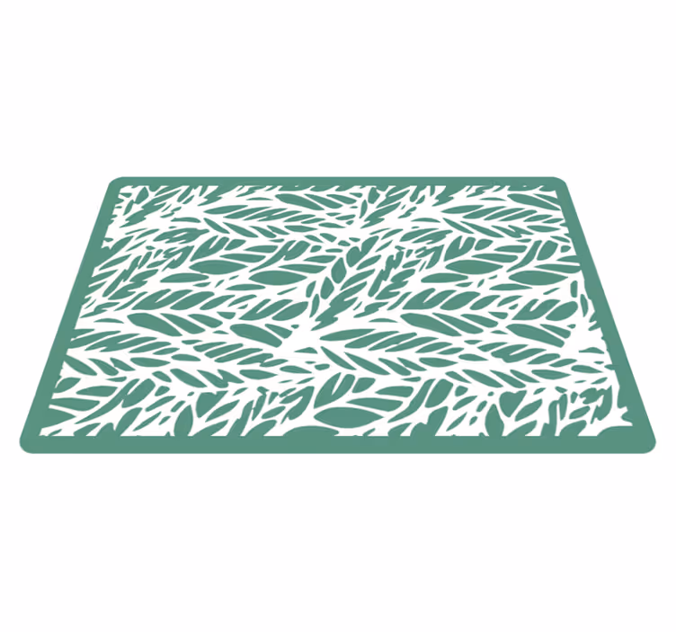 Bladachtige elegantie vinyl tapijt bloemen en planten - TenStickers