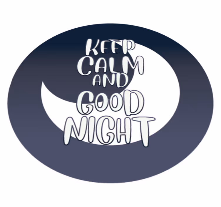 Rustig goede nacht vinyl tapijt zinnen en teksten - TenStickers