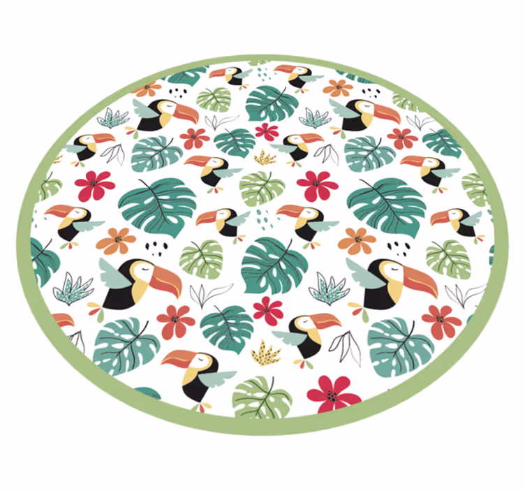 Tropisch toekanmotief dieren vinyl tapijt - TenStickers