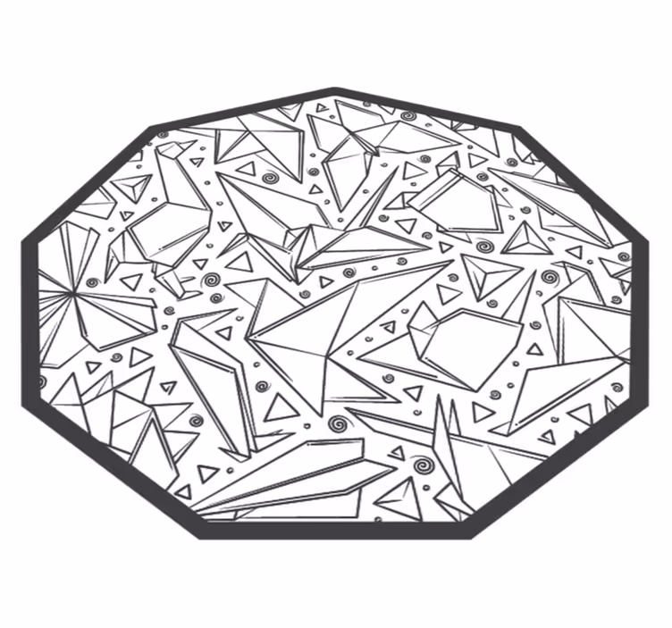 Geometrische vormen achthoek vinyl tapijt geometrisch - TenStickers