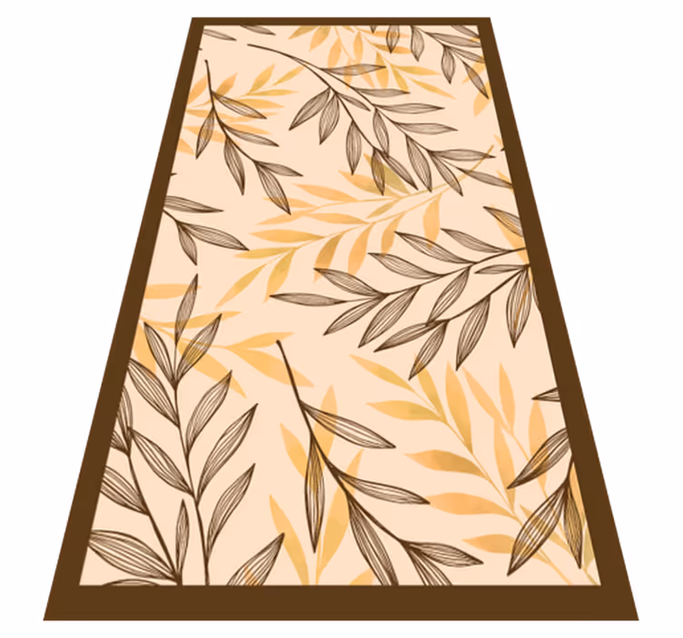 Herfstbladmotief vinyl tapijt bloemen en planten - TenStickers