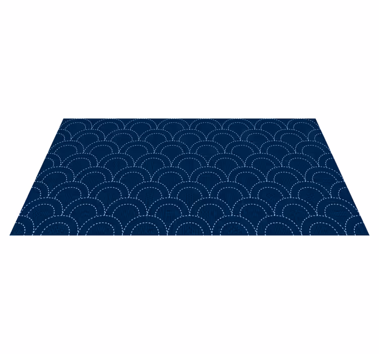 Vinyl tapijt geometrisch scalloppatroon diepten - TenStickers