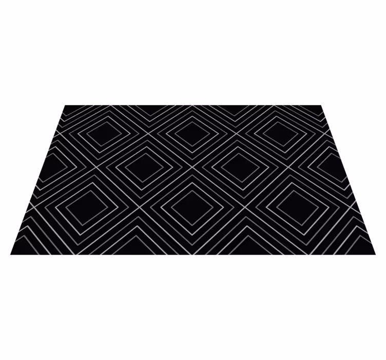 Vinyl tapijt geometrisch monochromatisch - TenStickers