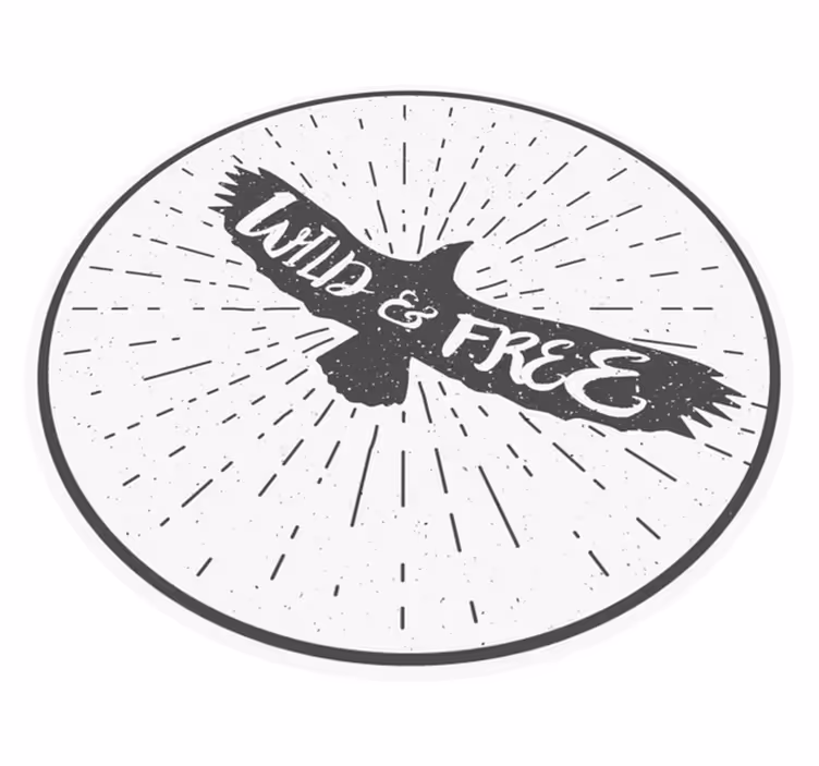 Wilde en vrije cirkel vinyl tapijt zinnen en teksten - TenStickers