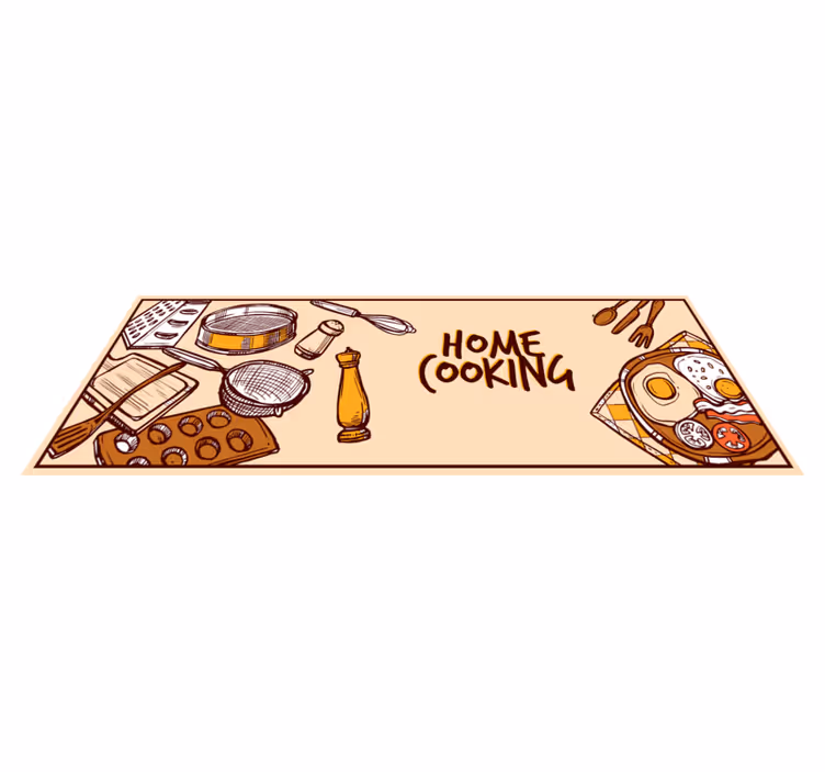 Thuis koken vinyl tapijt keuken - TenStickers