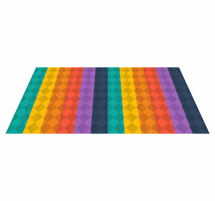Kleurrijke geometrische variëteit vinyl tapijt geometrisch - TenStickers