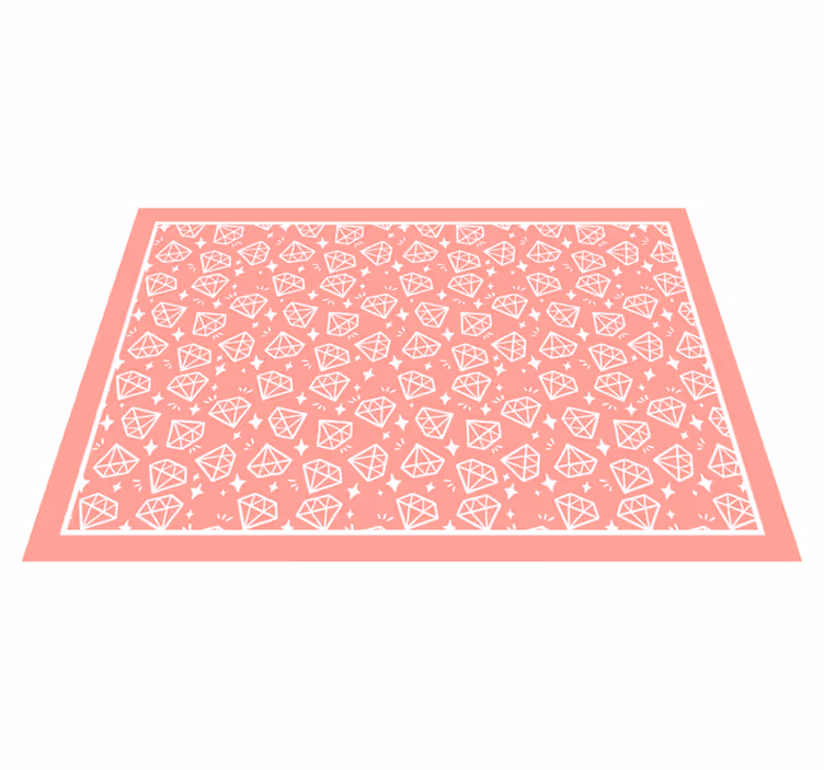 Geometrisch diamantpatroon vinyl tapijt textuur - TenStickers