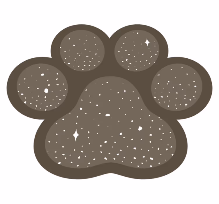 Pootafdruk vorm vinyl vloerkleed dierenprint - TenStickers