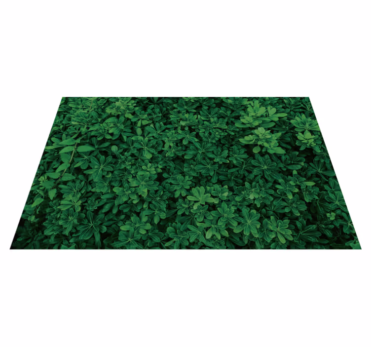 Botanisch klaverpatroon vinyl tapijt bloemen en planten - TenStickers