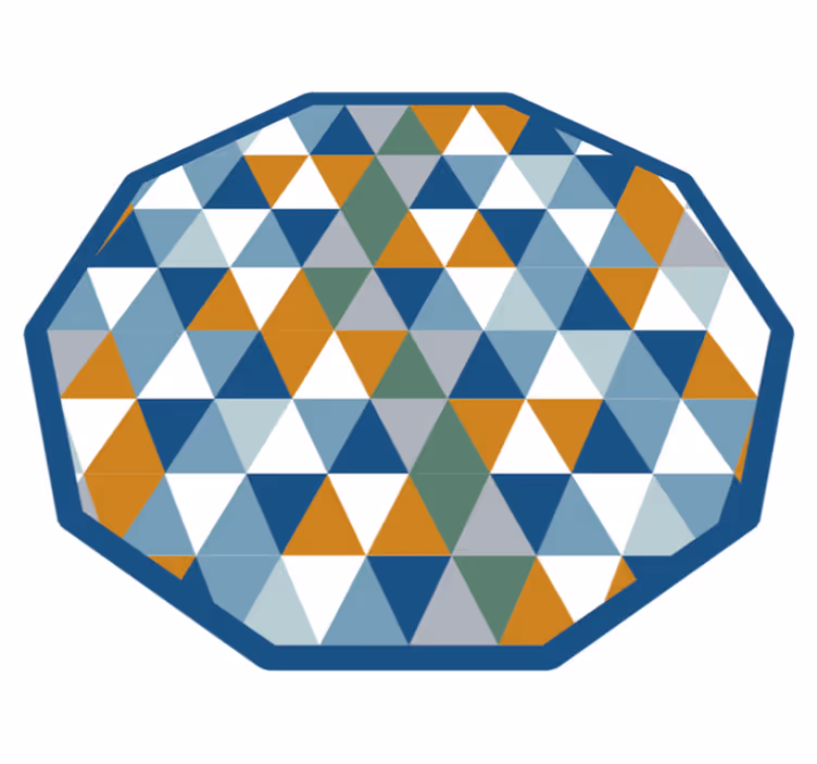 Geometrische achthoek vinyl tapijt geometrisch - TenStickers