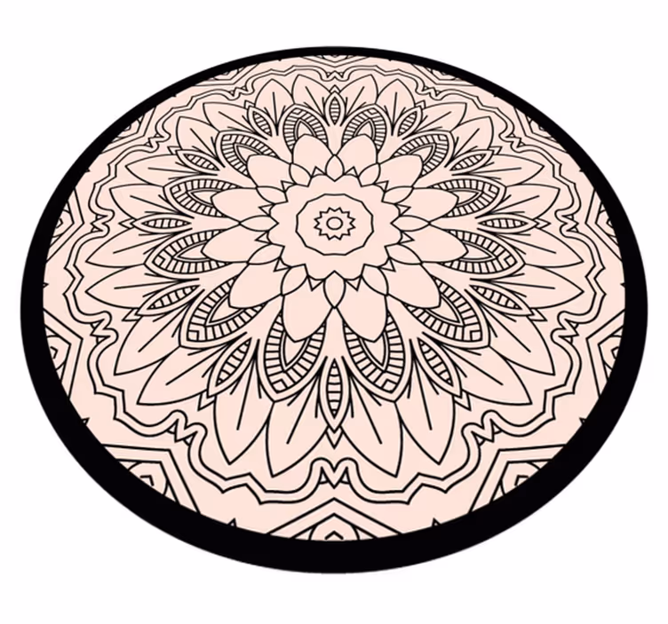 Vinyl tapijt mandala mandala eenvoud - TenStickers