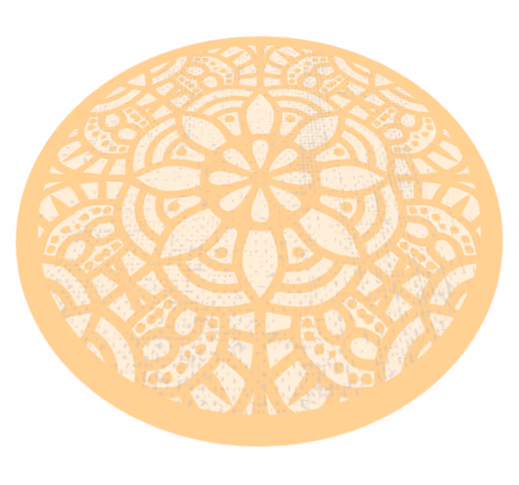 Vinyl tapijt mandala cirkelmotief - TenStickers
