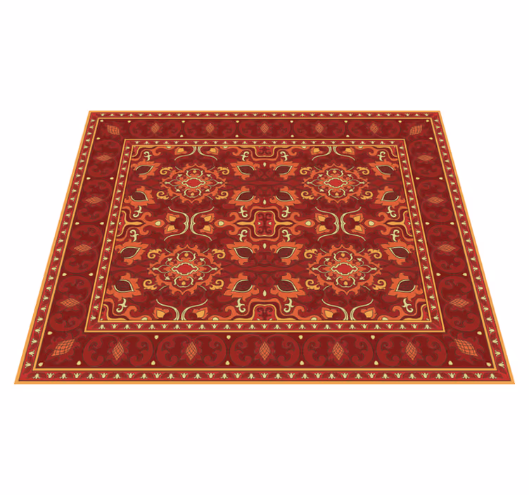 Sierlijk medaillon vinyl tapijt mandala - TenStickers
