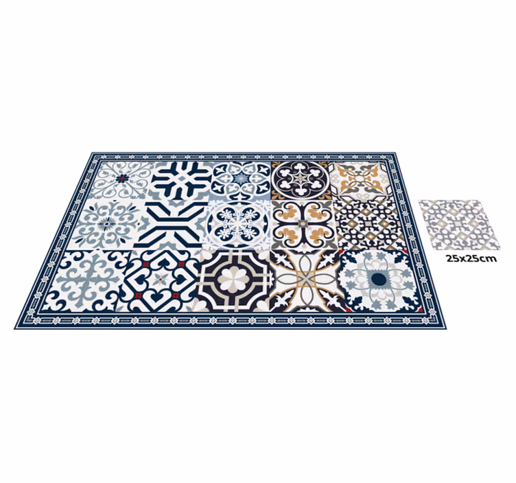 Vinyl tapijt tegels ornamentele tegels - TenStickers