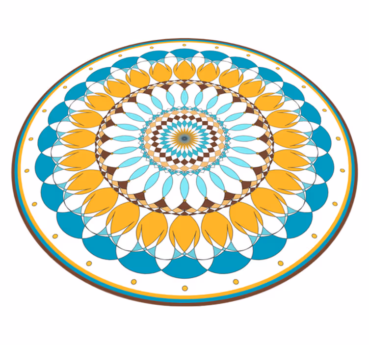 Vinyl tapijt mandala concentrische cirkels - TenStickers
