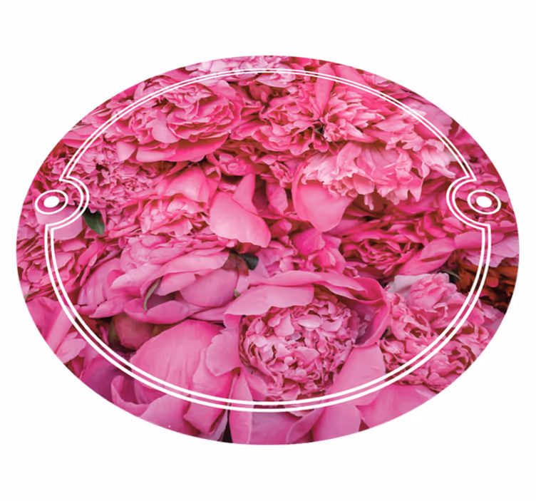 Vinyl tapijt bloemen en planten meditatieruimte - TenStickers