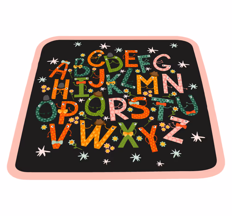 Vinyl tapijt alfabet betovering van het alfabet - TenStickers