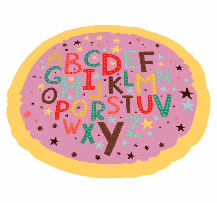 Educatieve alfabetische vinyl tapijt alfabet - TenStickers