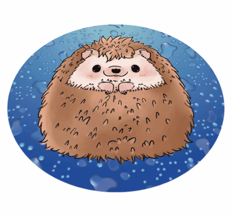 Schattige egelillustratie vinyl tapijt kind - TenStickers