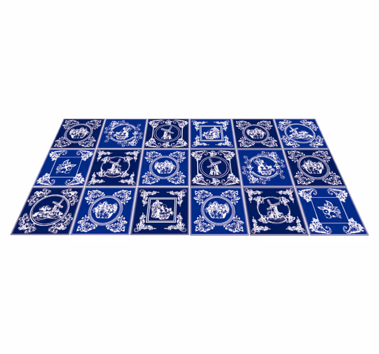 Keramische versieringen vinyl tapijt keuken - TenStickers