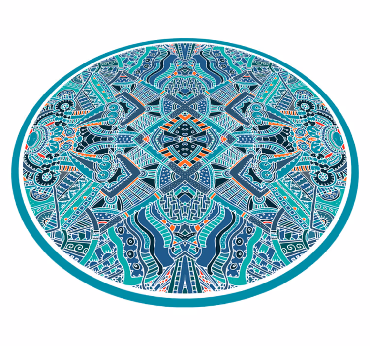 Vinyl tapijt mandala mandala circulaire vormgeving - TenStickers