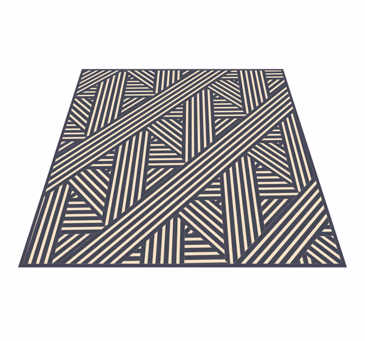 Geometrische diagonalen vinyl tapijt geometrisch - TenStickers