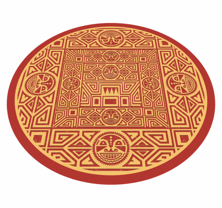 Tribale mandala vinyl tapijt mandala - TenStickers