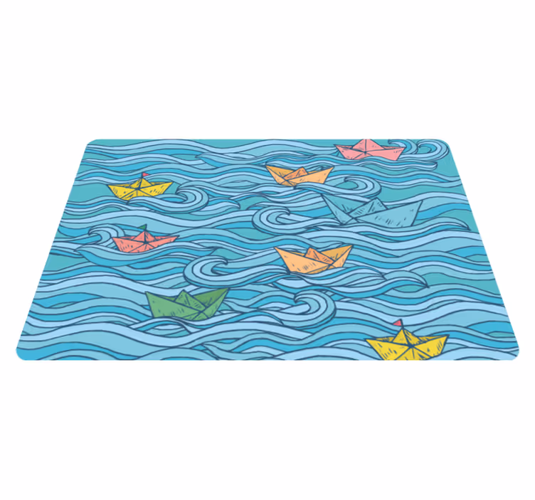 Zeilpapieren bootjes vinyl tapijt kind - TenStickers