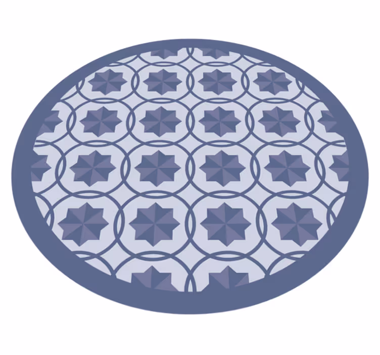 Symmetrisch geometrisch motief vinyl tapijt geometrisch - TenStickers