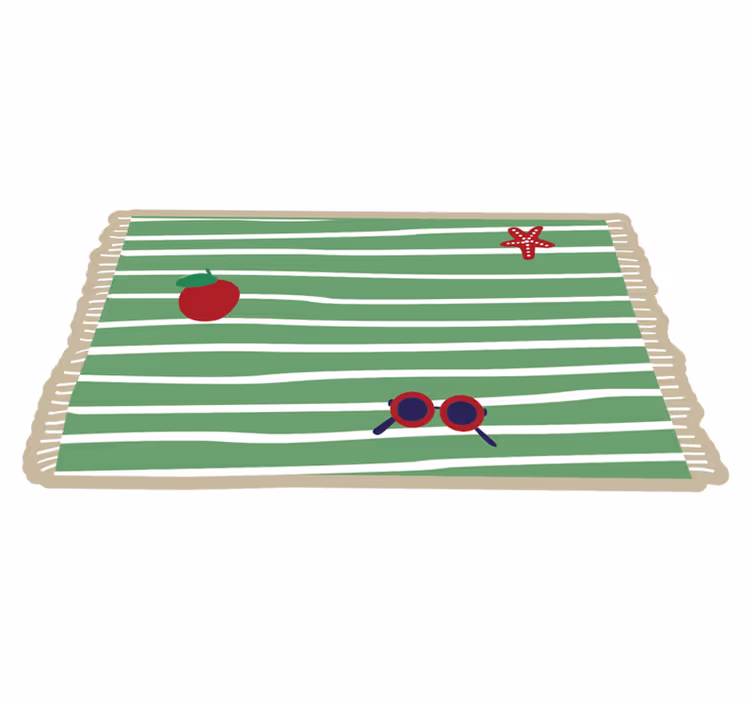Zomerse vibes vinyl tapijt strepen - TenStickers
