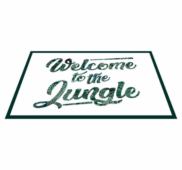 Jungle welkomstzin vinyl tapijt zinnen en teksten - TenStickers