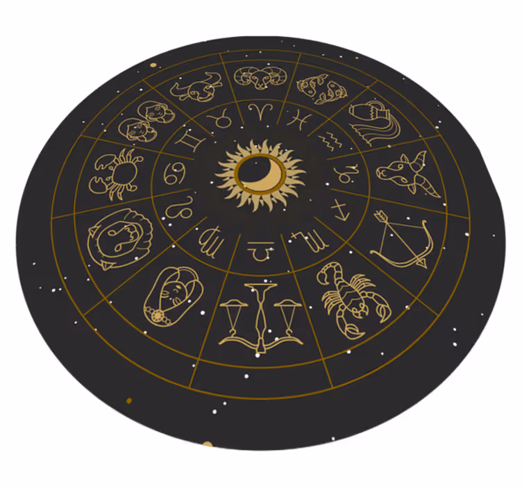 Dierenriemcirkel vinyl tapijt alfabet - TenStickers